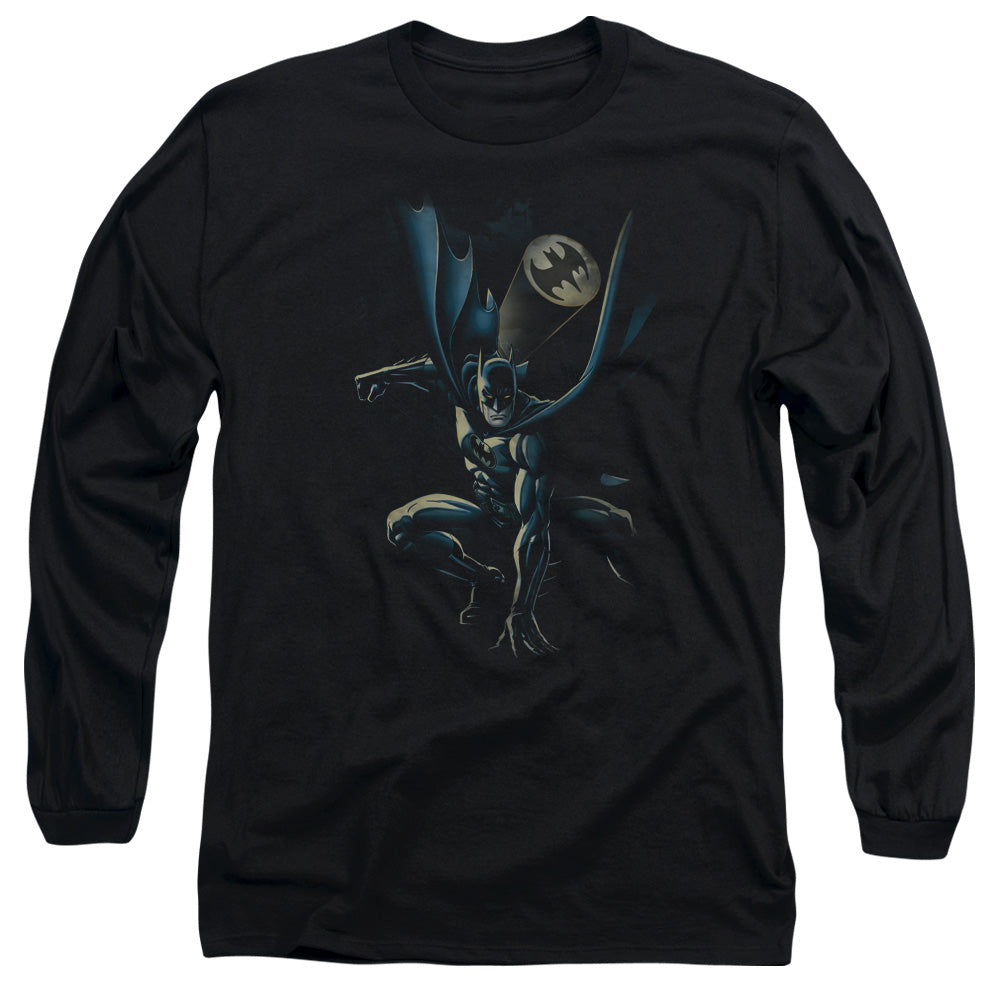 Batman Calling All Bats Mens Long Sleeve Shirt Black