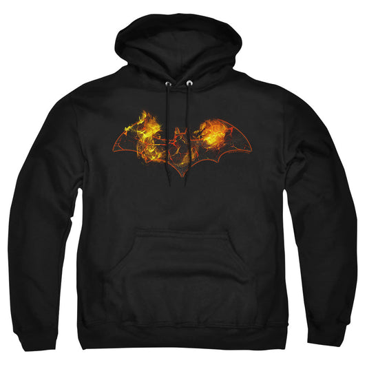 Batman Molten Logo Mens Hoodie Black