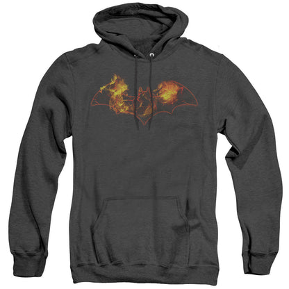 Batman Molten Logo Heather Mens Hoodie Black