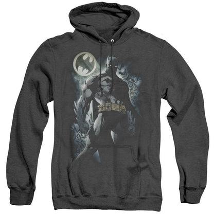 Batman The Knight Heather Mens Hoodie Black