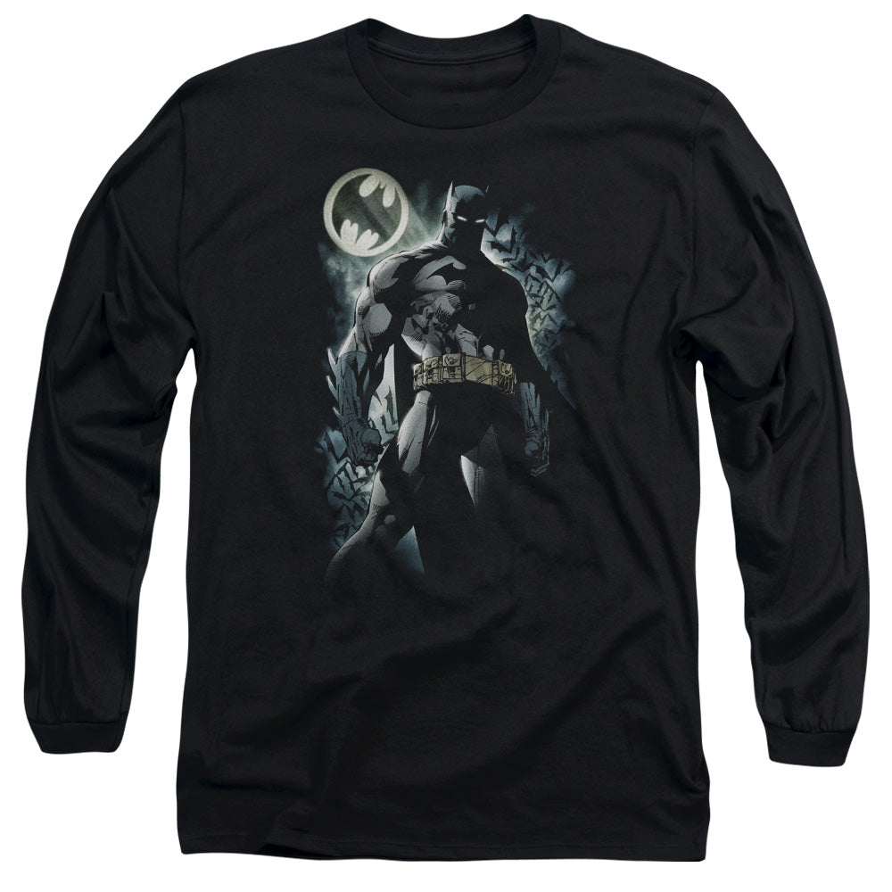 Batman The Knight Mens Long Sleeve Shirt Black