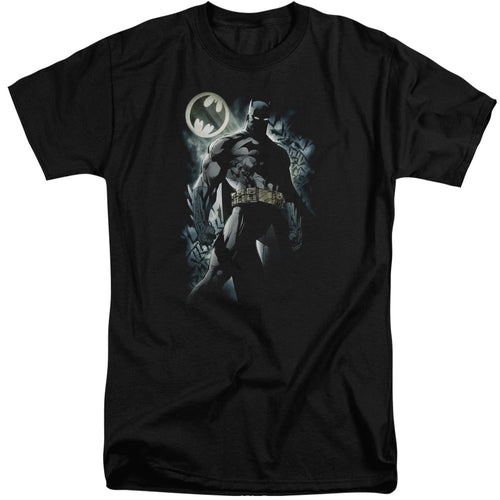 Batman The Knight Mens Tall T Shirt Black