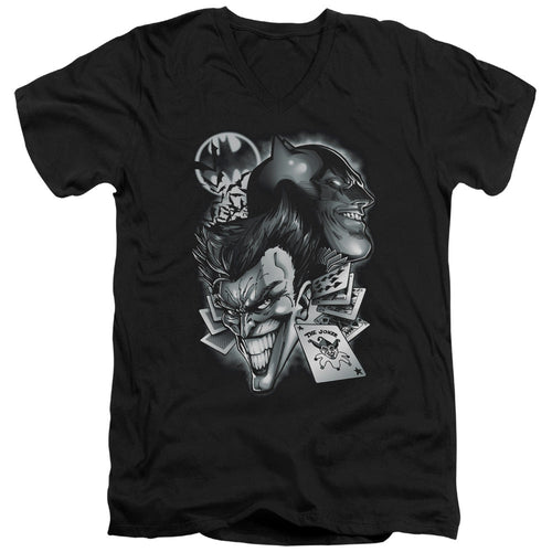Batman Archenemies Mens Slim Fit V Neck T Shirt Black