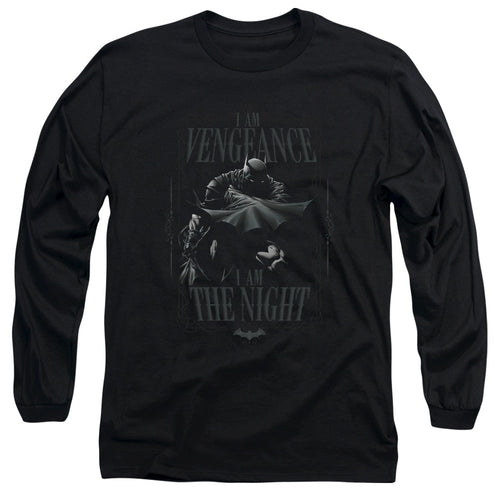 Batman I Am Mens Long Sleeve Shirt Black