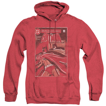 Batman Doa Cover Heather Mens Hoodie Red