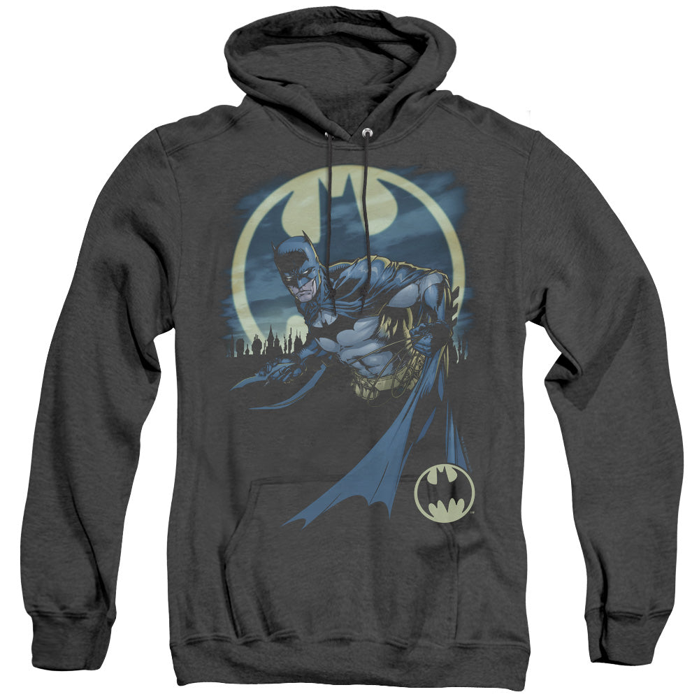 Batman Heed The Call Heather Mens Hoodie Black