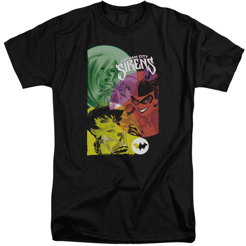 Batman Gotham Sirens Mens Tall T Shirt Black