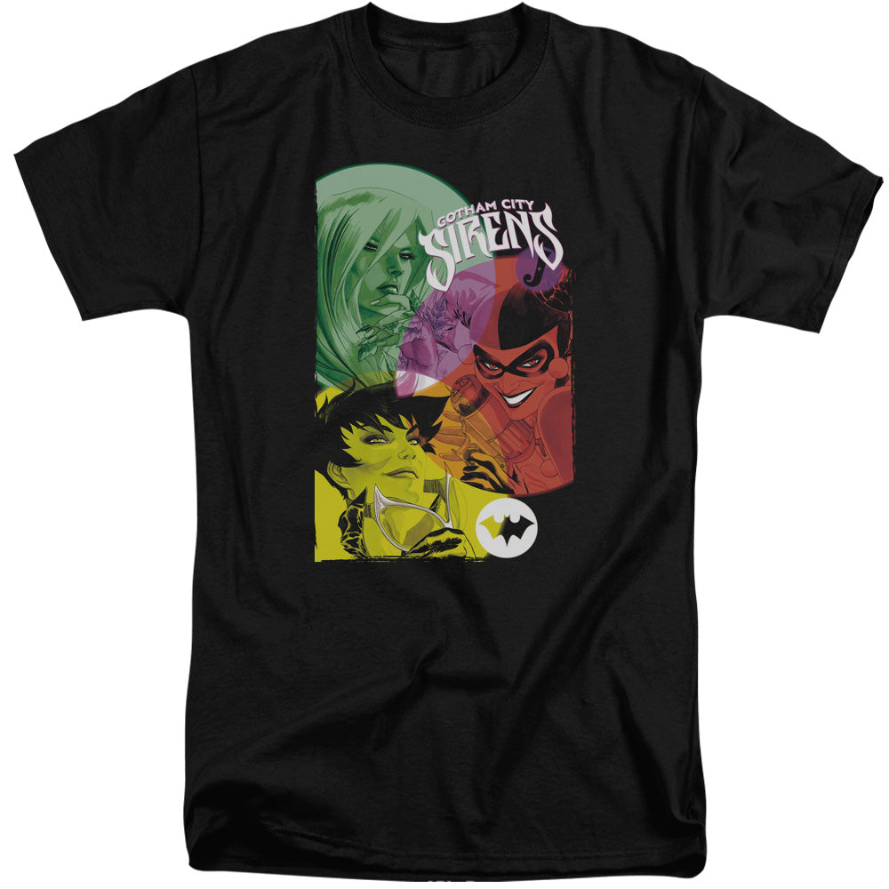 Batman Gotham Sirens Mens Tall T Shirt Black