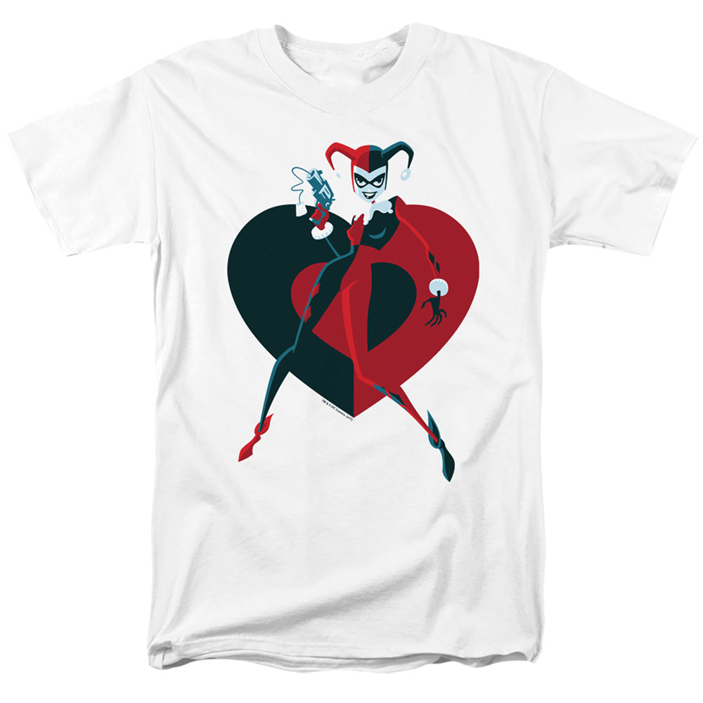 Batman Harely  Heart Mens T Shirt White