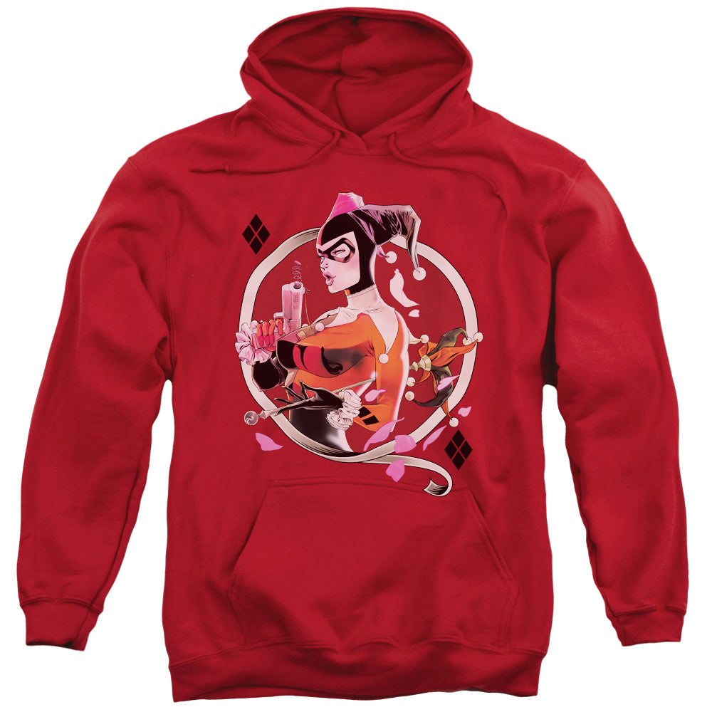 Batman Harley Q Mens Hoodie Red