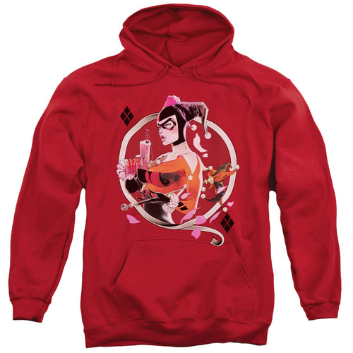 Batman Harley Q Mens Hoodie Red
