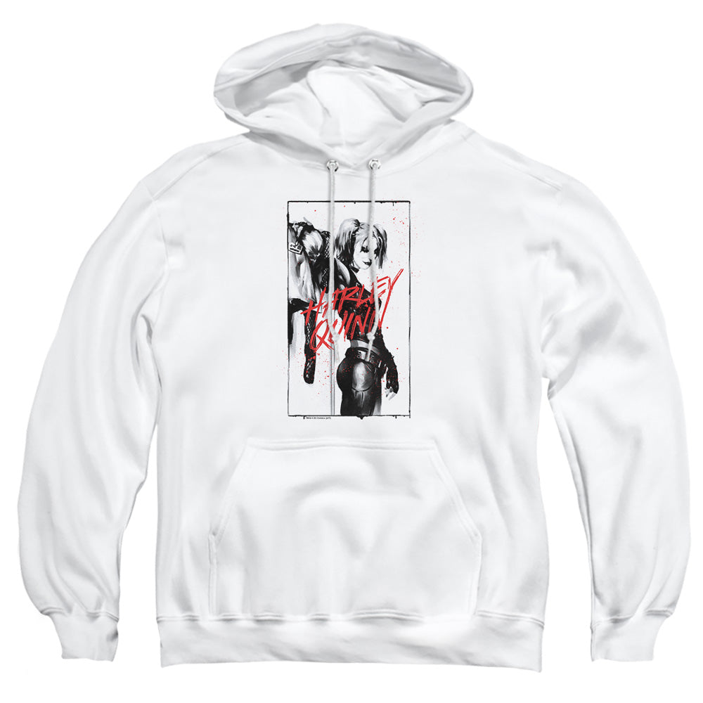 Batman Inked Quinn Mens Hoodie White