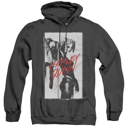 Batman Inked Quinn Heather Mens Hoodie Black