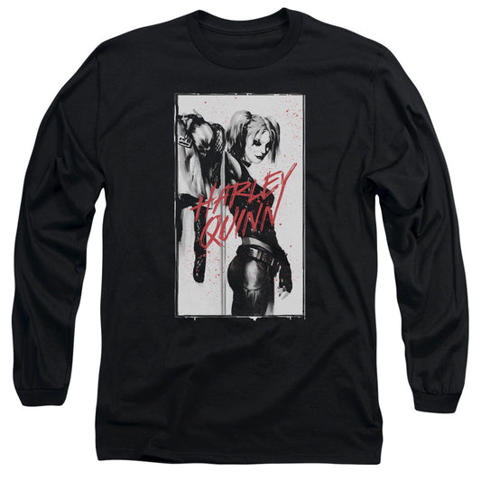 Batman Inked Quinn Mens Long Sleeve Shirt Black