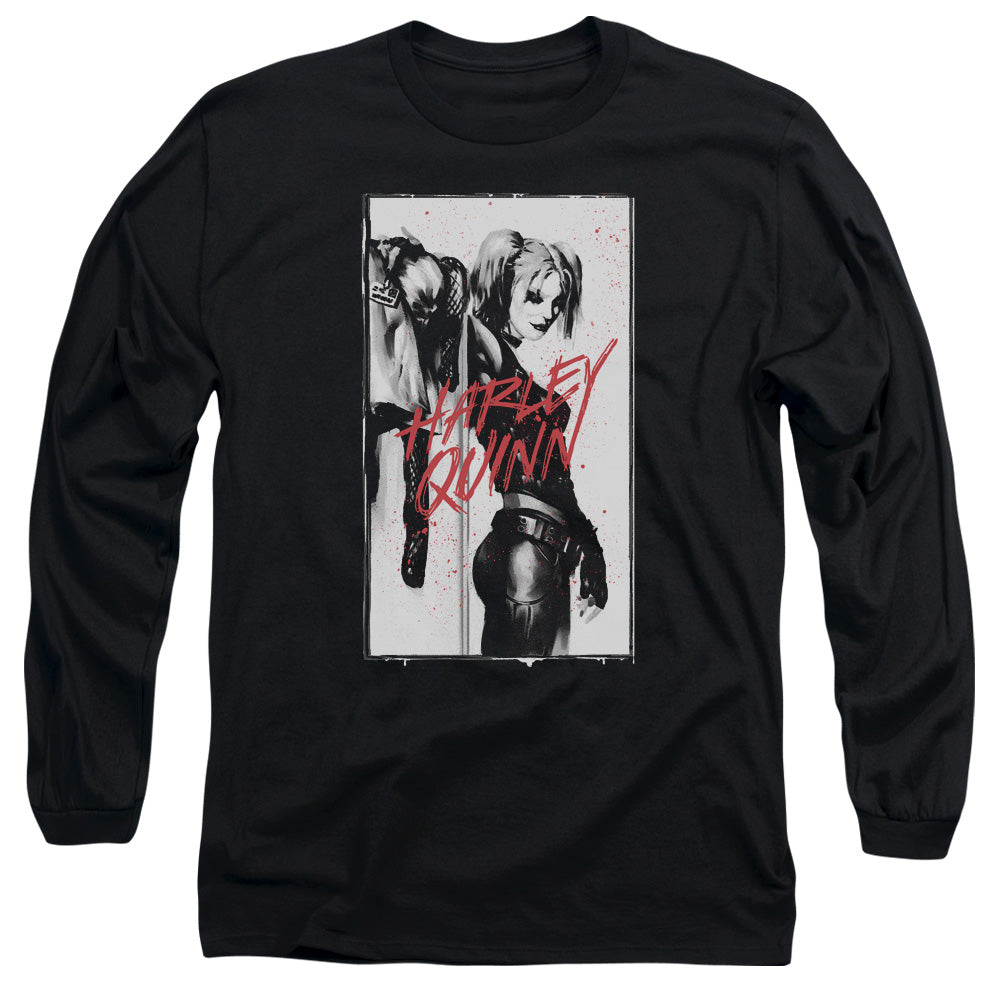 Batman Inked Quinn Mens Long Sleeve Shirt Black