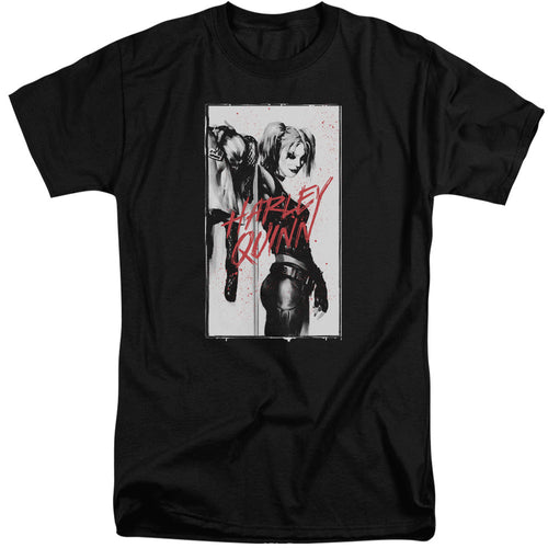 Batman Inked Quinn Mens Tall T Shirt Black