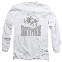 Load image into Gallery viewer, Batman Knight Sketch Mens Long Sleeve Shirt White
