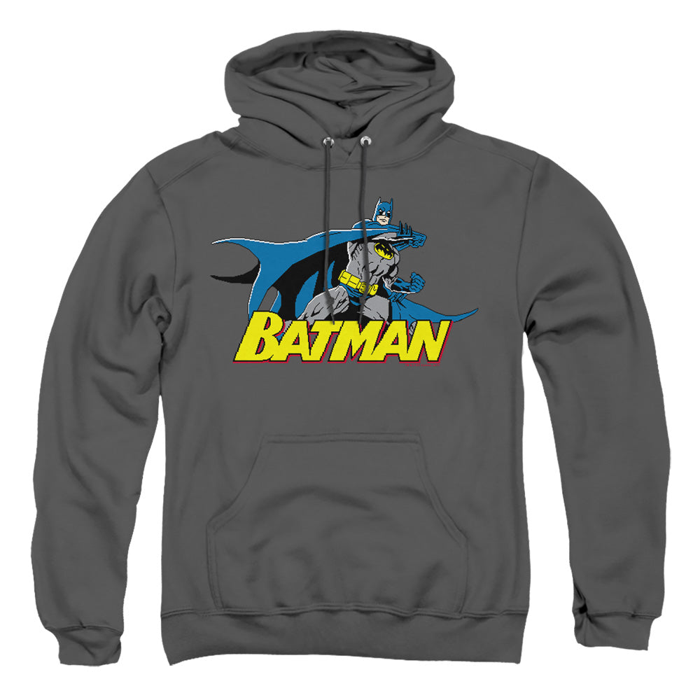 Batman 8 Bit Cape Mens Hoodie Charcoal