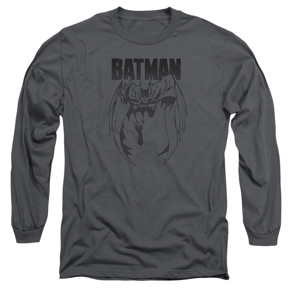 Batman Grey Noise Mens Long Sleeve Shirt Charcoal