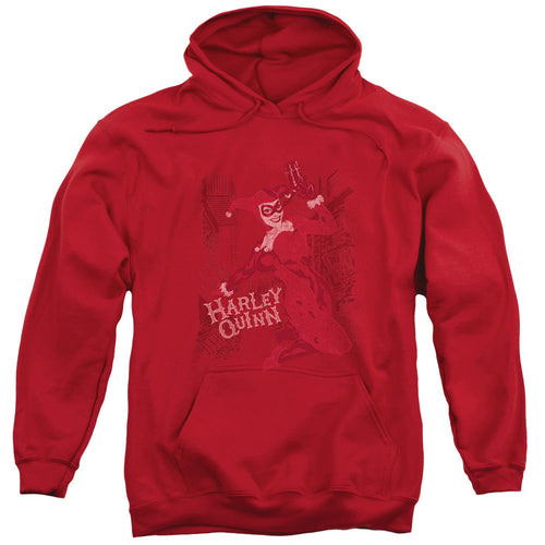 Batman Harley's Packing Mens Hoodie Red