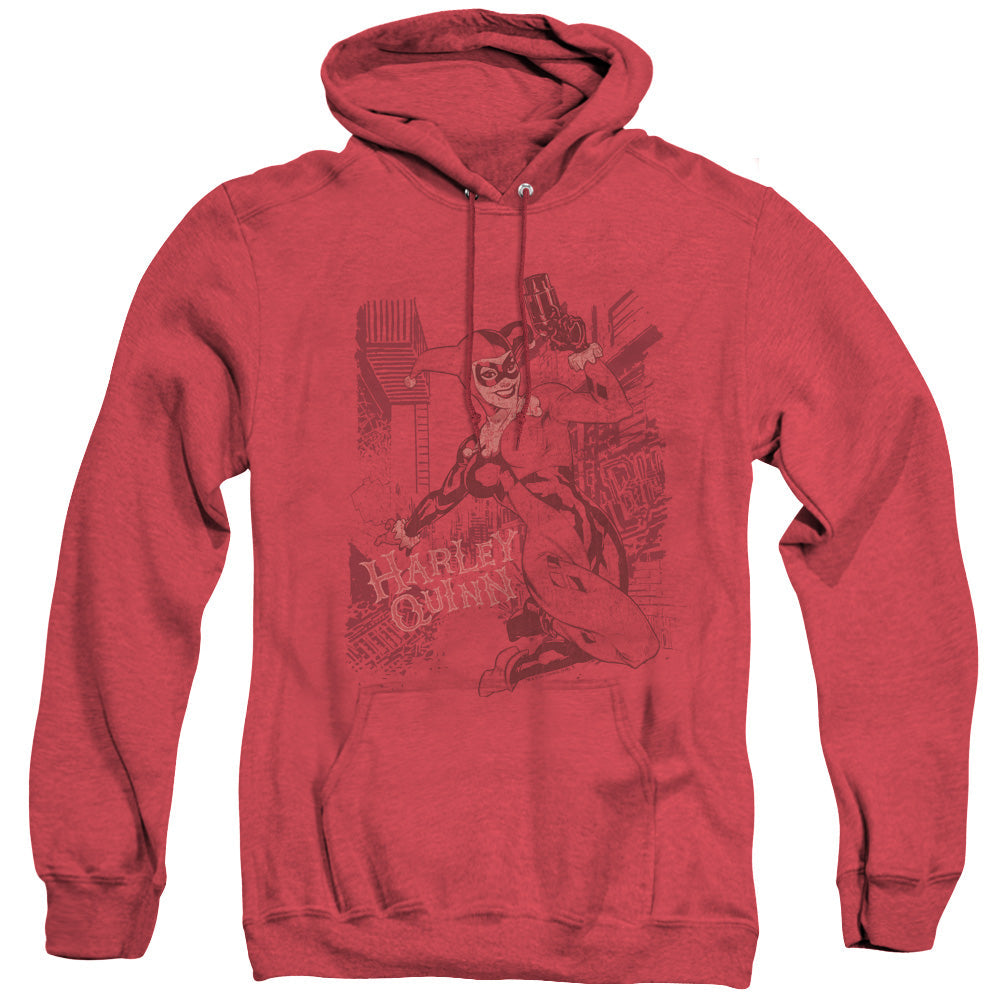 Batman Harleys Packing Heather Mens Hoodie Red