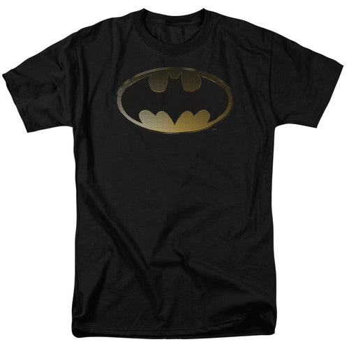 Batman Halftone Bat Mens T Shirt Black