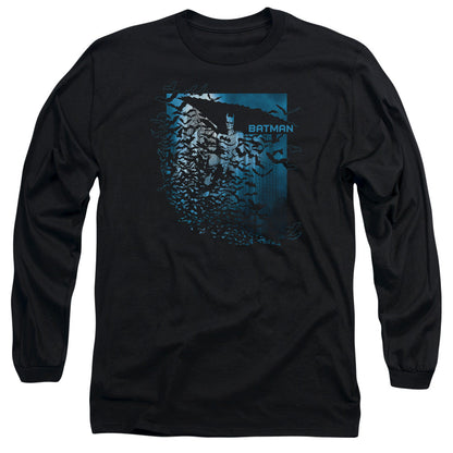 Batman Bat Among Bats Mens Long Sleeve Shirt Black