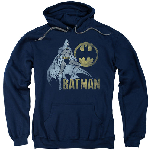 Batman Knight Watch Mens Hoodie Navy Blue