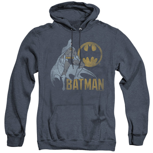 Batman Knight Watch Heather Mens Hoodie Navy