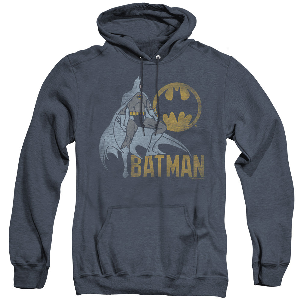 Batman Knight Watch Heather Mens Hoodie Navy