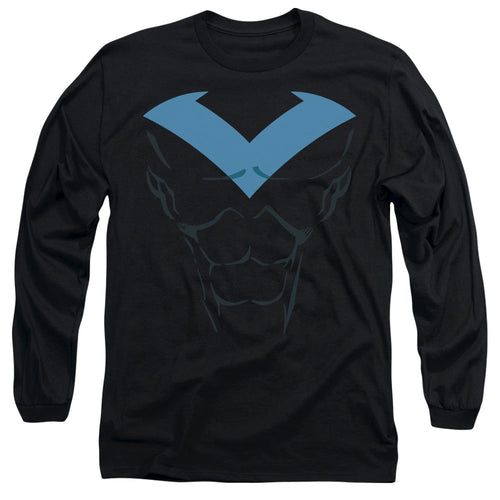 Batman Nightwing Costume Mens Long Sleeve Shirt Black