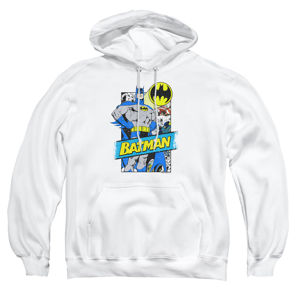 Batman Out Of The Pages Mens Hoodie White