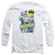 Load image into Gallery viewer, Batman Out Of The Pages Mens Long Sleeve Shirt White
