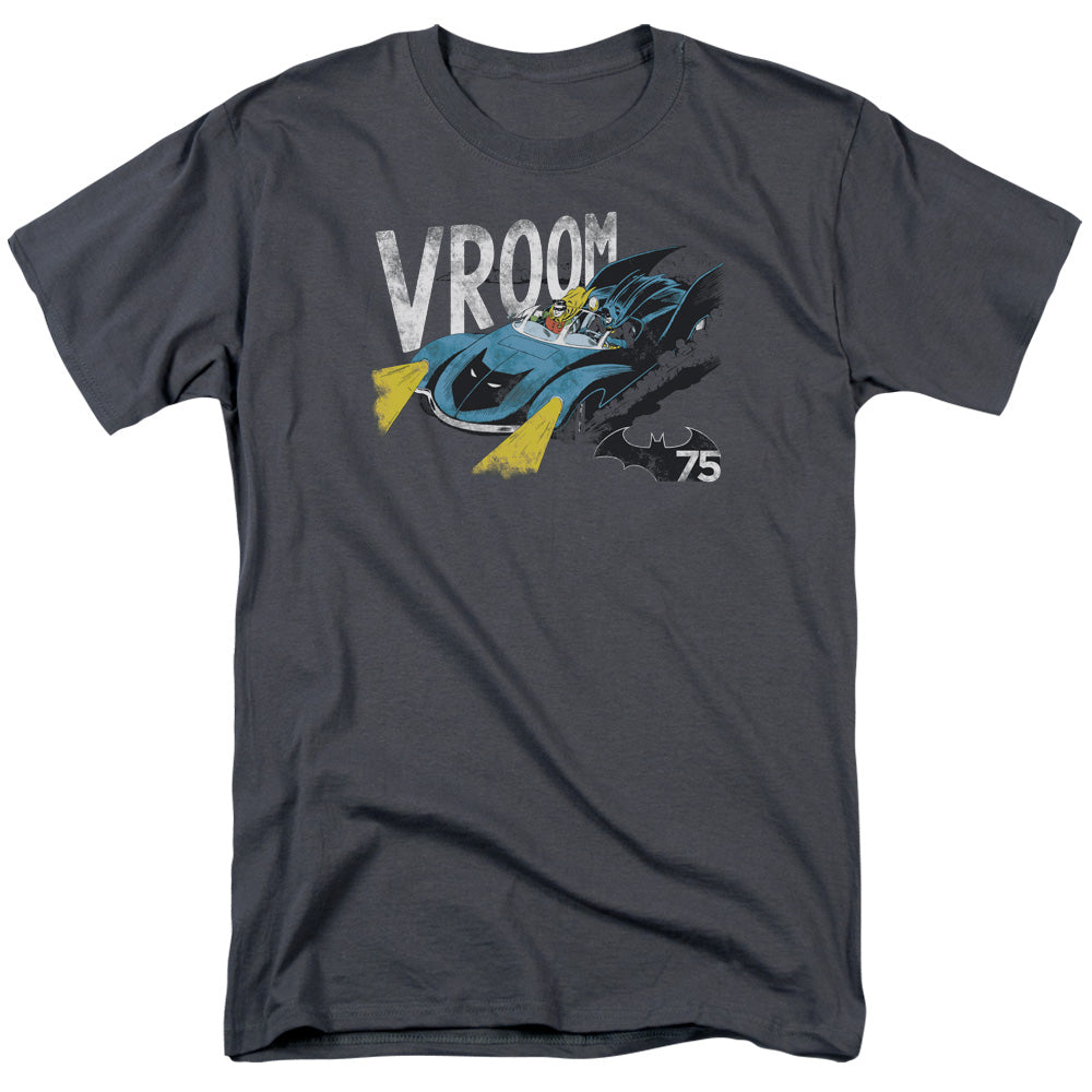 Batman Vroom Mens T Shirt Charcoal