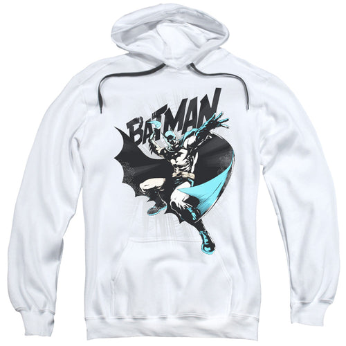 Batman Batarang Throw Mens Hoodie White