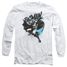 Load image into Gallery viewer, Batman Batarang Throw Mens Long Sleeve Shirt White
