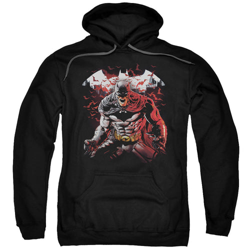 Batman Raging Bat Mens Hoodie Black
