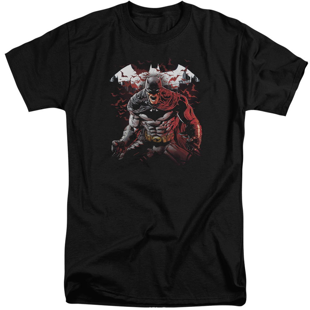 Batman Raging Bat Mens Tall T Shirt Black