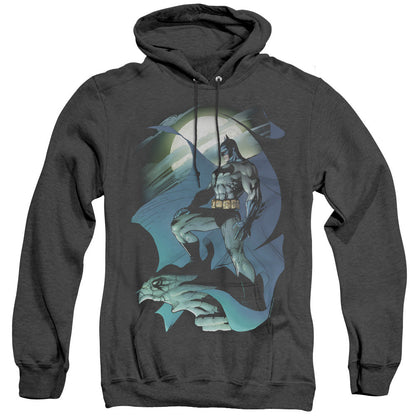 Batman Glow Of The Moon Heather Mens Hoodie Black