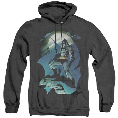 Batman Glow Of The Moon Heather Mens Hoodie Black