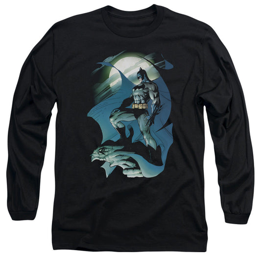 Batman Glow Of The Moon Mens Long Sleeve Shirt Black
