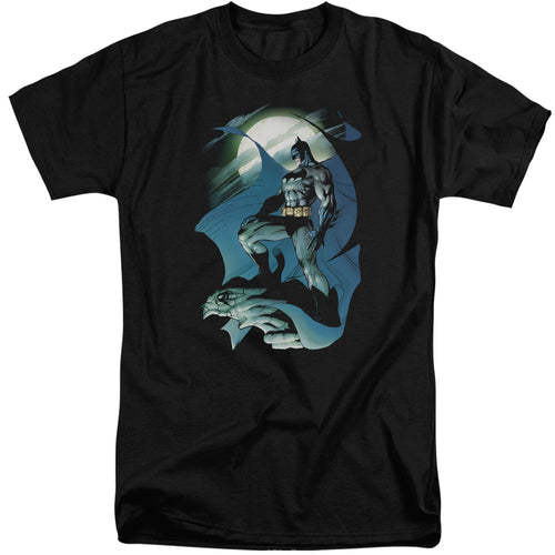 Batman Glow Of The Moon Mens Tall T Shirt Black