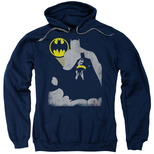 Batman Bat Knockout Mens Hoodie Navy Blue
