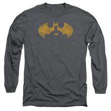 Load image into Gallery viewer, Batman Bat Symbol Knockout Mens Long Sleeve Shirt Charcoal
