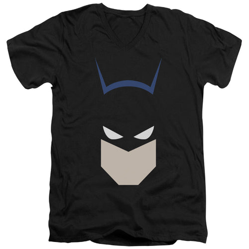 Batman Bat Head Mens Slim Fit V Neck T Shirt Black