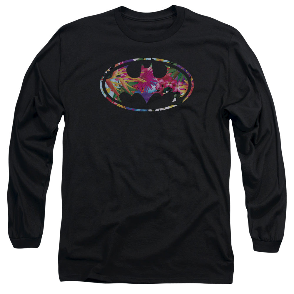 Batman Hawaiian Shield Mens Long Sleeve Shirt Black