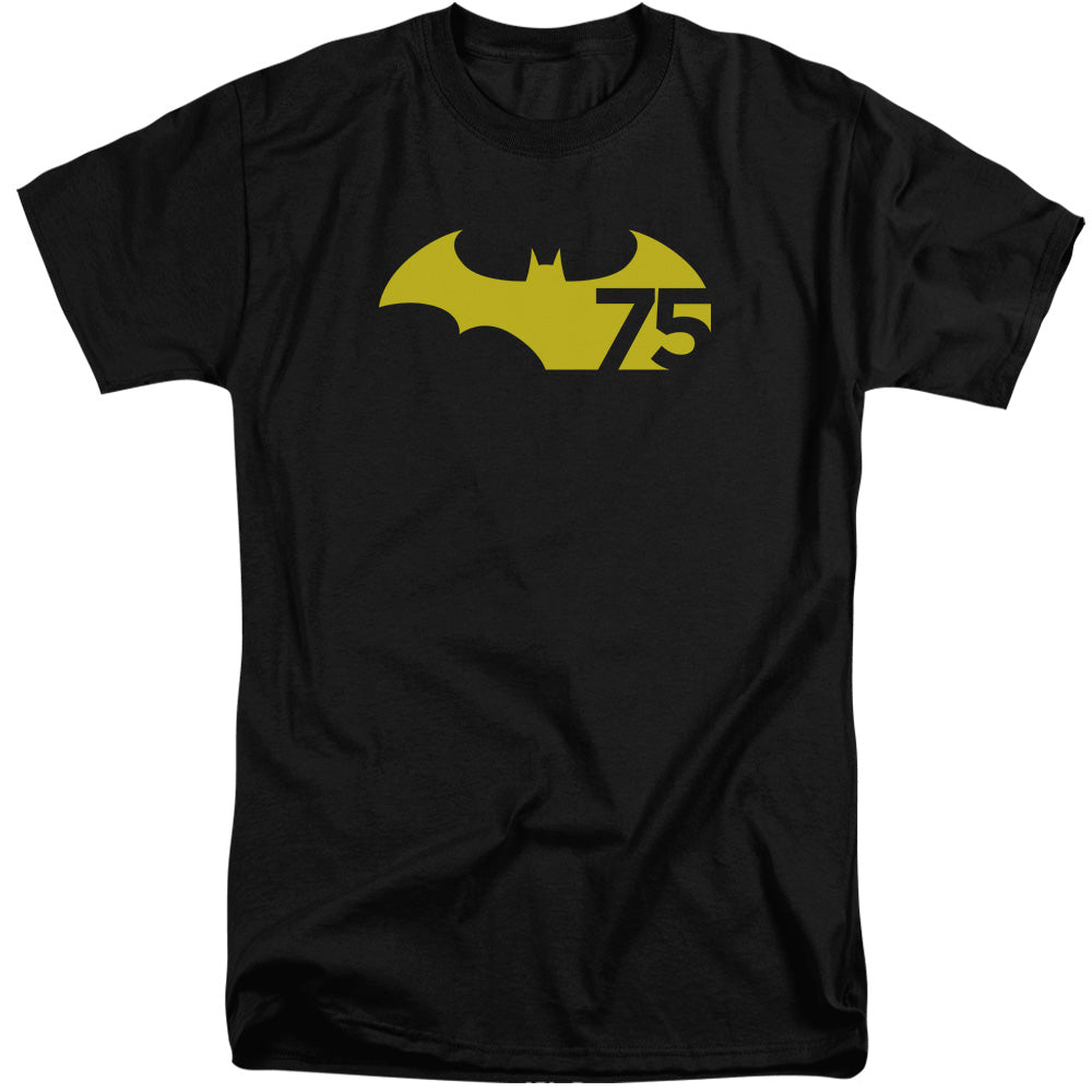 Batman 75 Logo 2 Mens Tall T Shirt Black