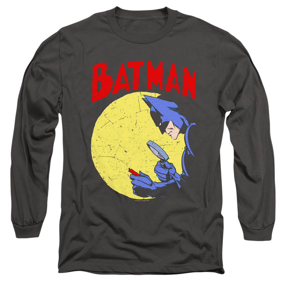 Batman Detective 75 Mens Long Sleeve Shirt Charcoal