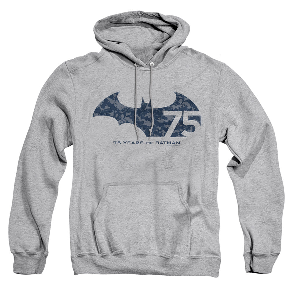 Batman 75 Year Collage Mens Hoodie Athletic Heather