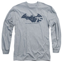 Load image into Gallery viewer, Batman 75 Year Collage Mens Long Sleeve Shirt Athletic Heather
